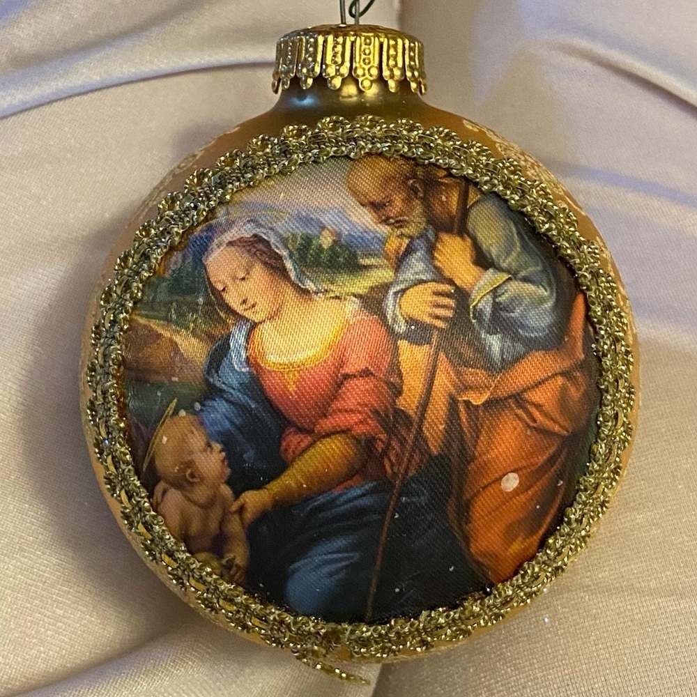 Krebs Masters on Silk Holy Family - Raffaello Ornament 1990